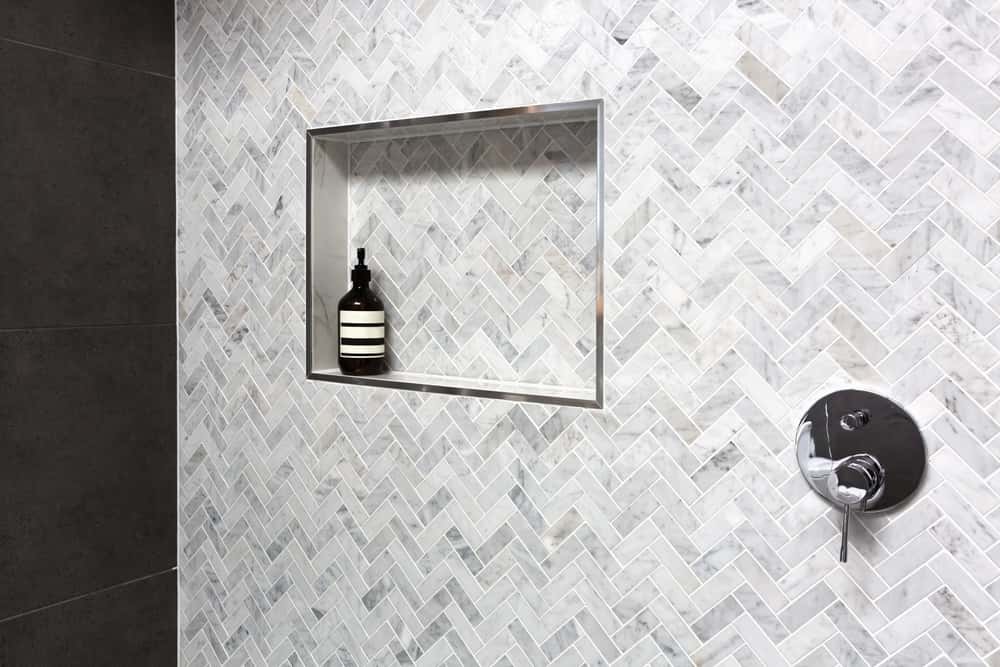 bathroom shelf tiles design