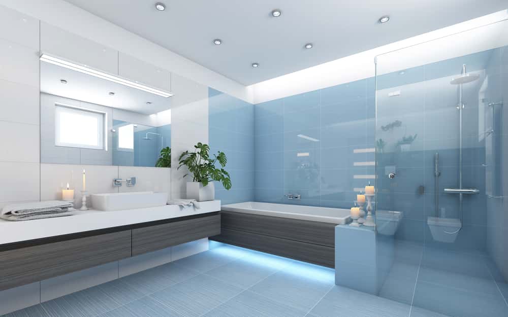 blue bathroom tiles