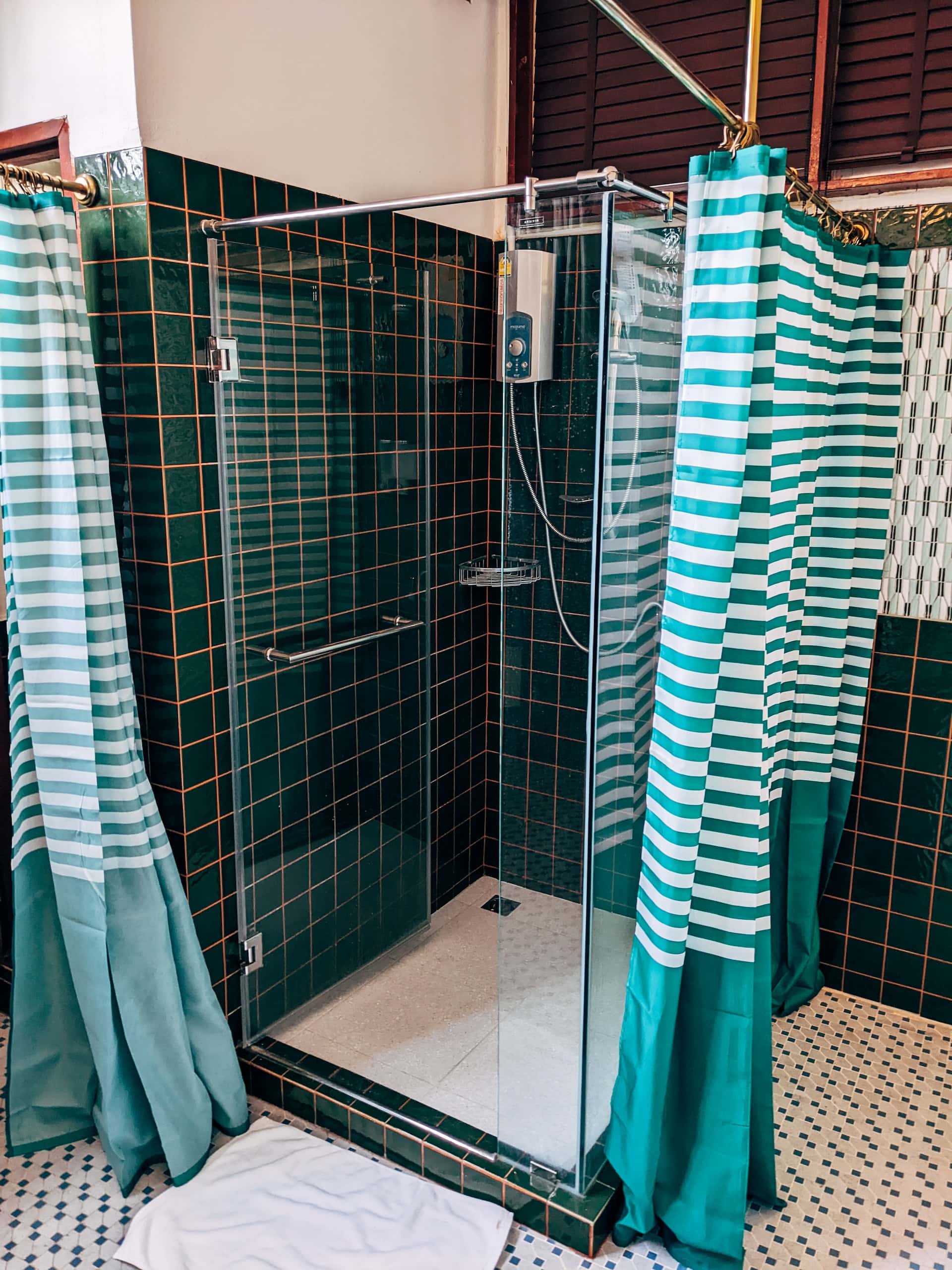 cabana stripes shower curtain designs
