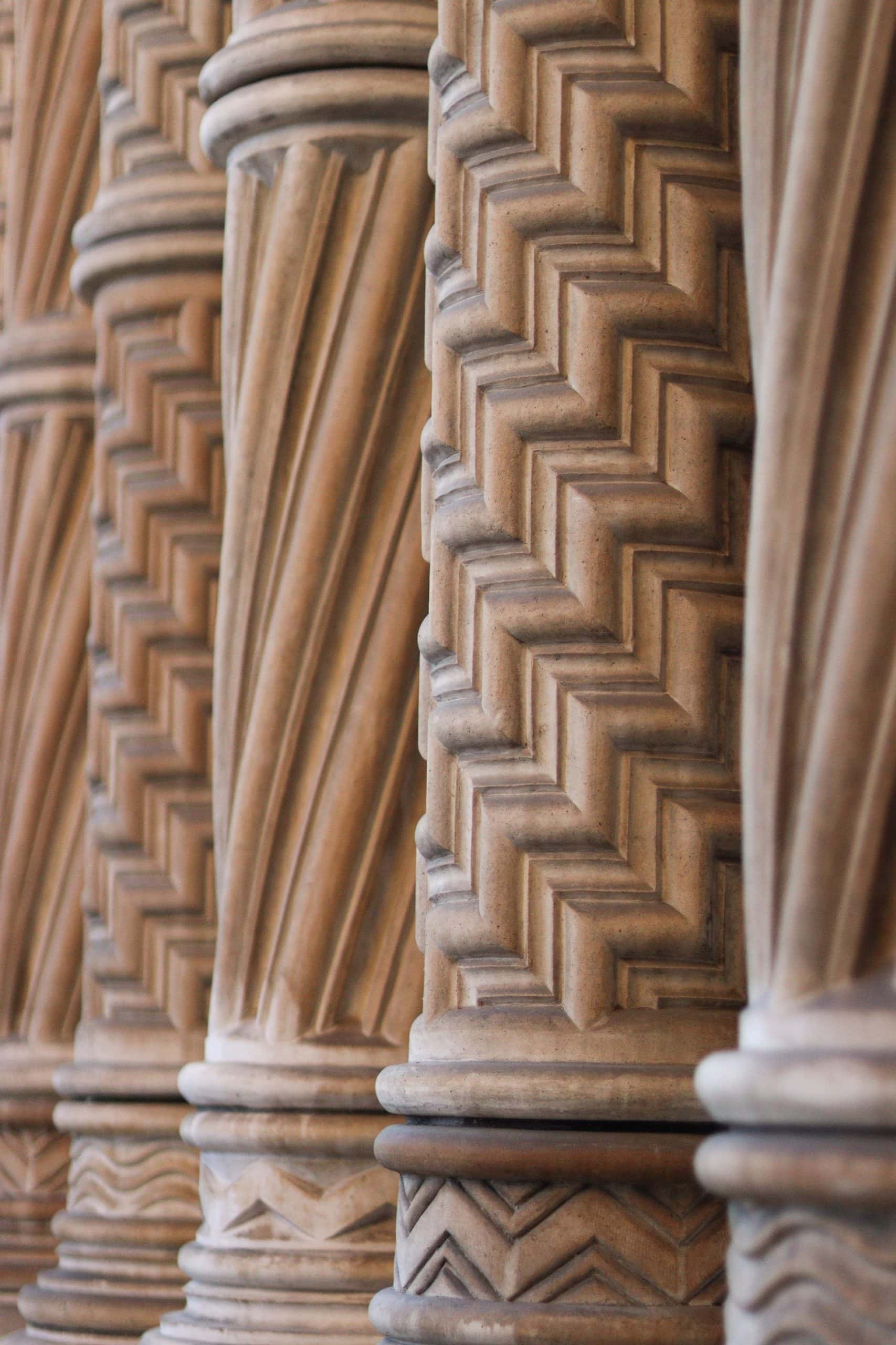 carved designs pillar