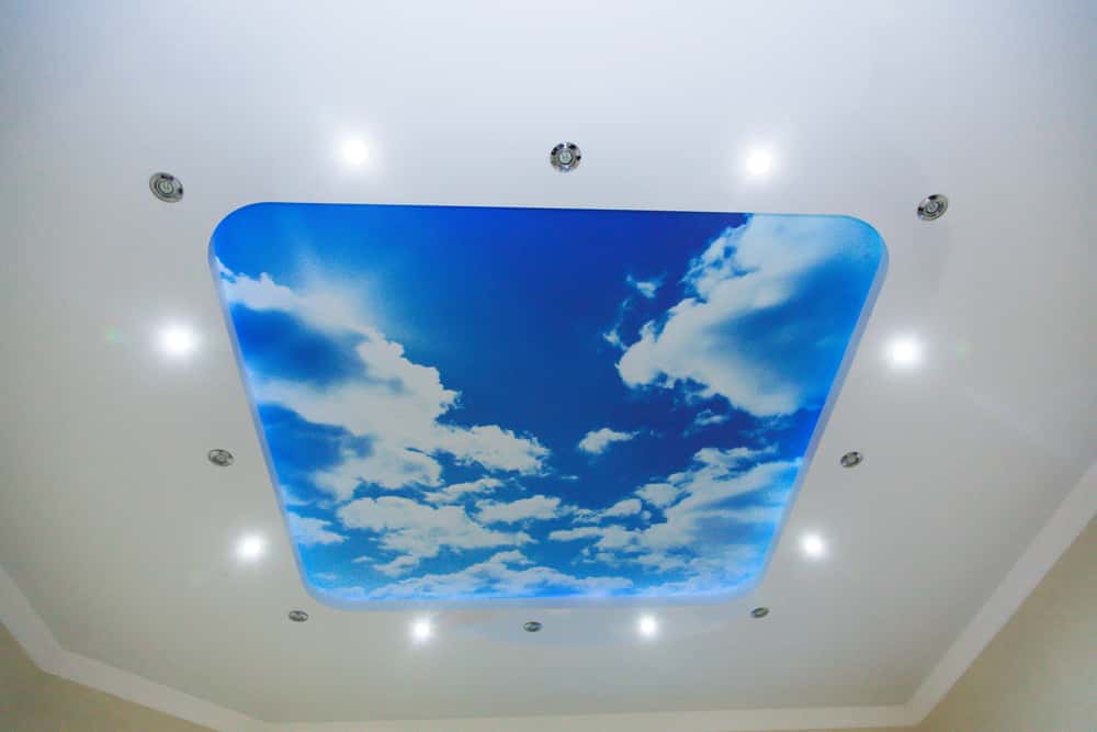 false ceiling sky wallpaper