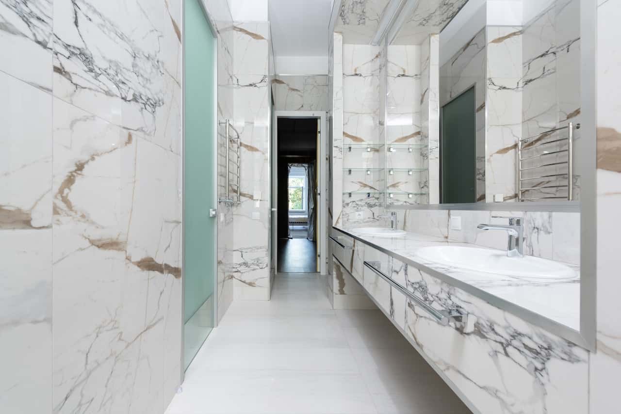 floating marble bathroom vanity designs