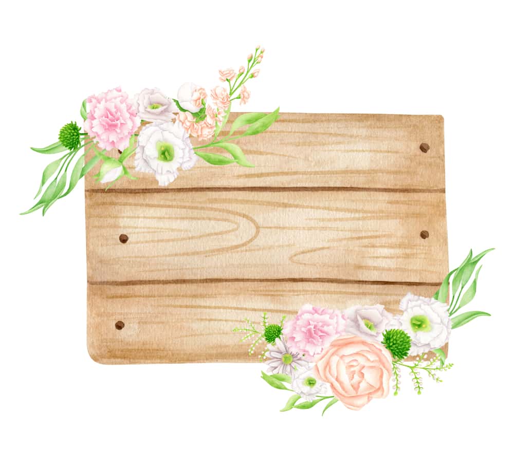 floral name plate