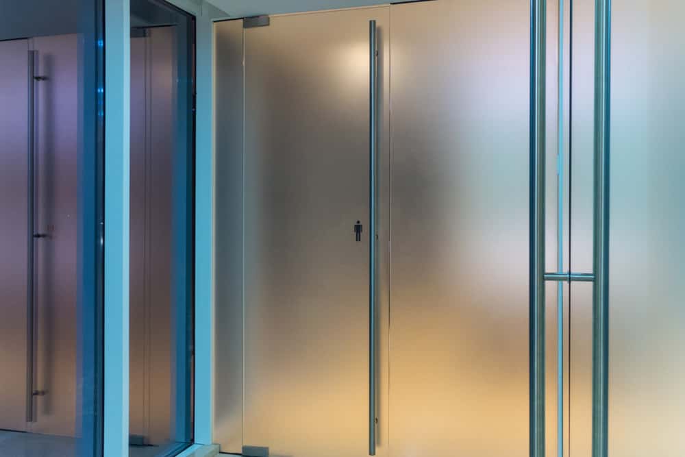 Frosted Glass Modern Bathroom Door Design