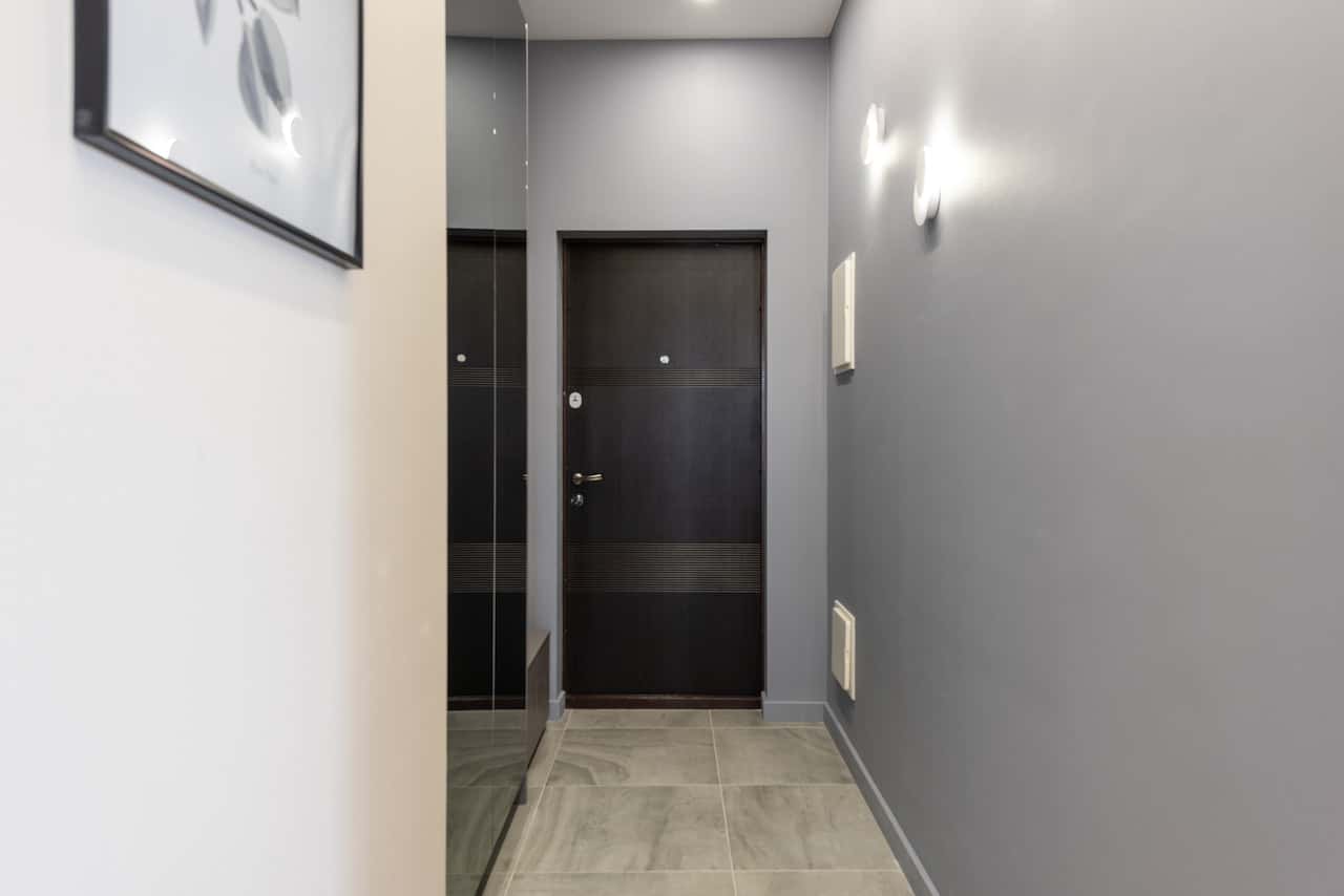 grey black flush door design