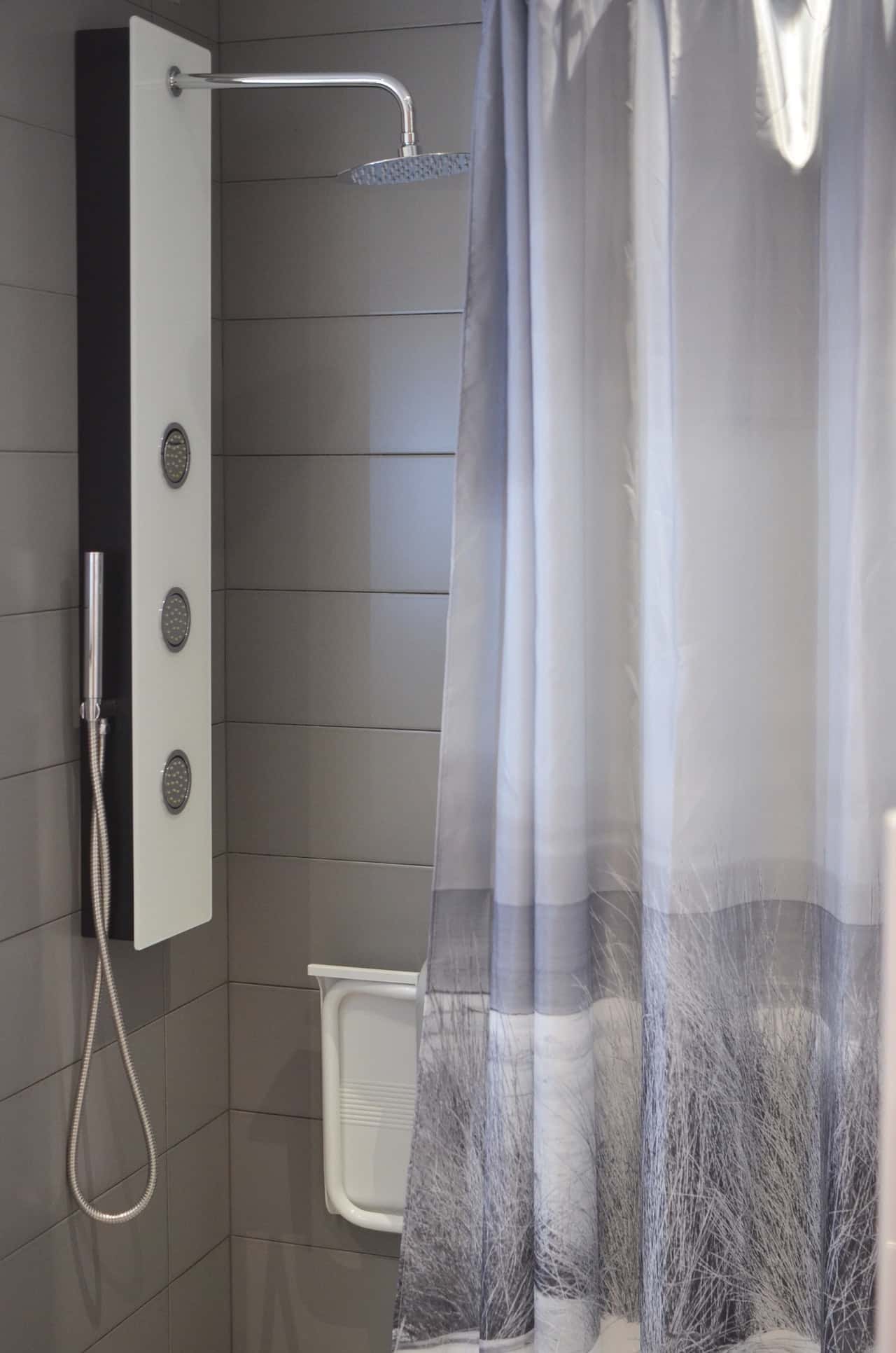 grey shower curtain designs