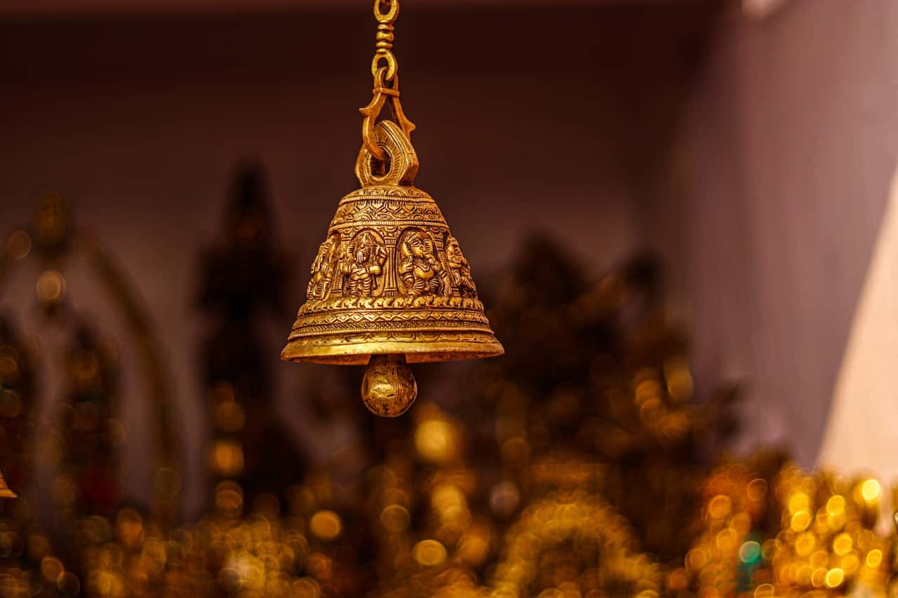 hanging bells for pooja room