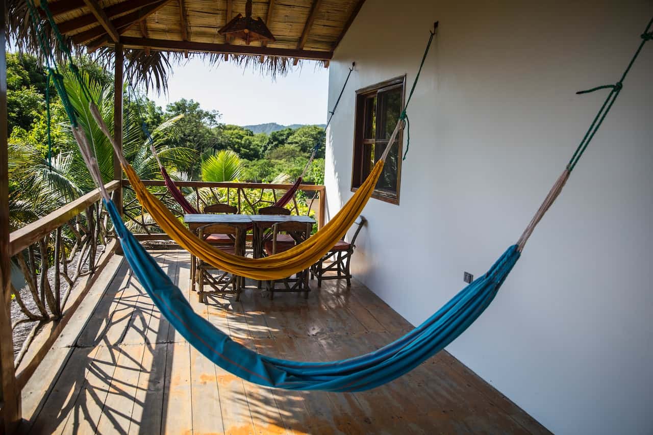 lazy hammock on open terrace