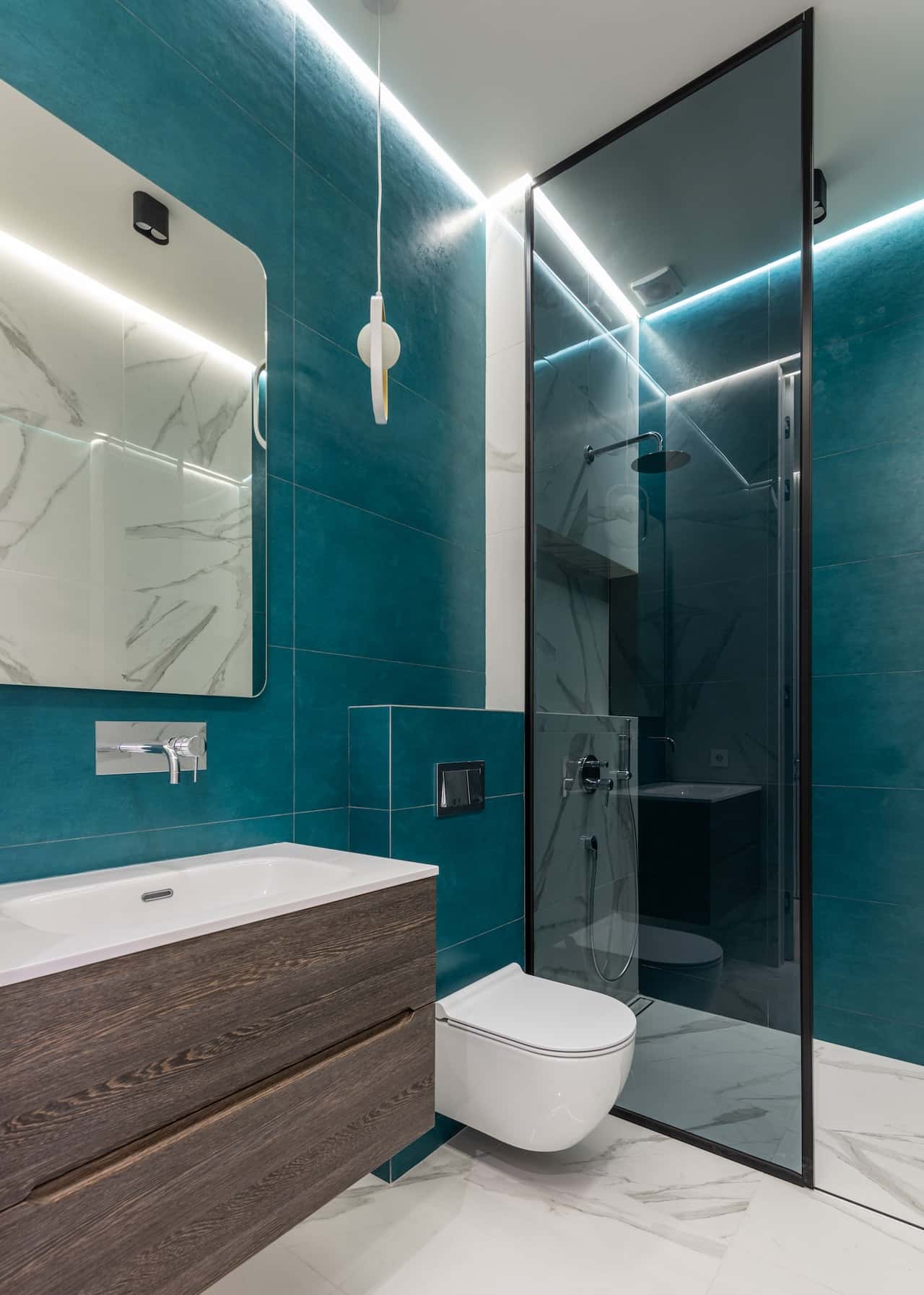 led bathroom mirror design