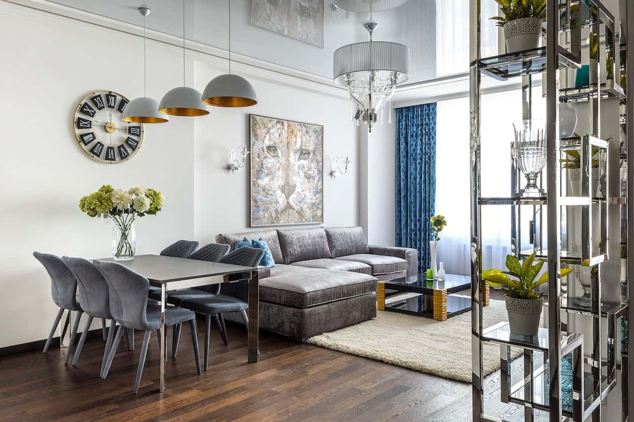 luxury double height living room