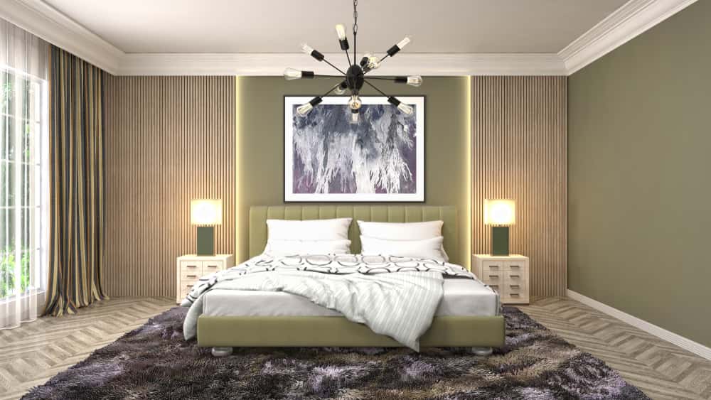 modern bedroom bed back design