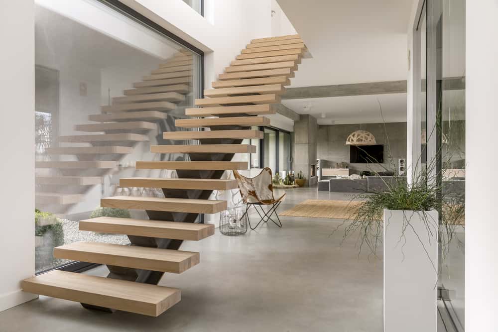 modern u-shaped staircase