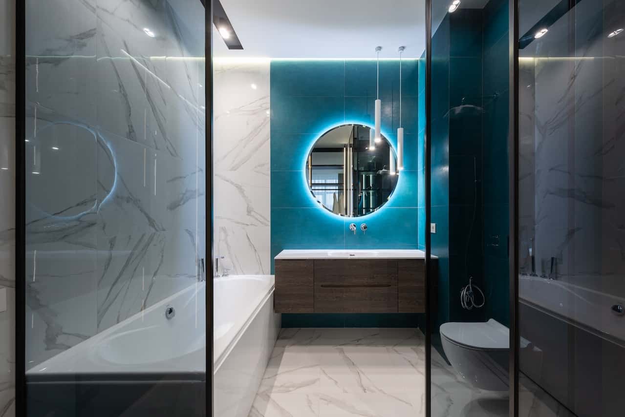 modern wash basin mirror design