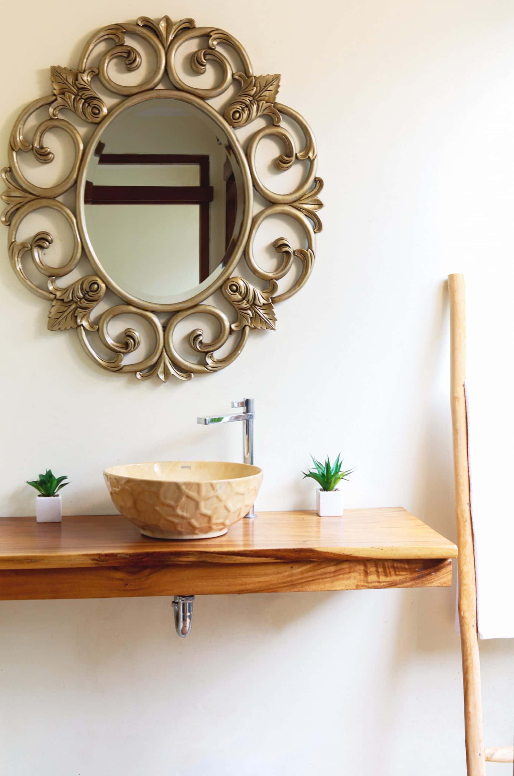 ornate vintage wash basin mirror designs