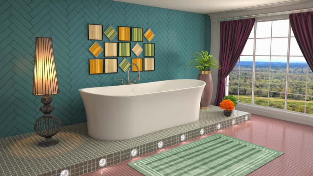 patterned bathroom tiles design
