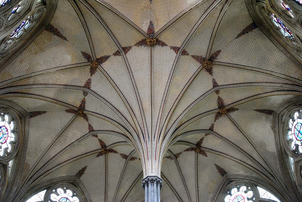 ribbed vaulted ceiling