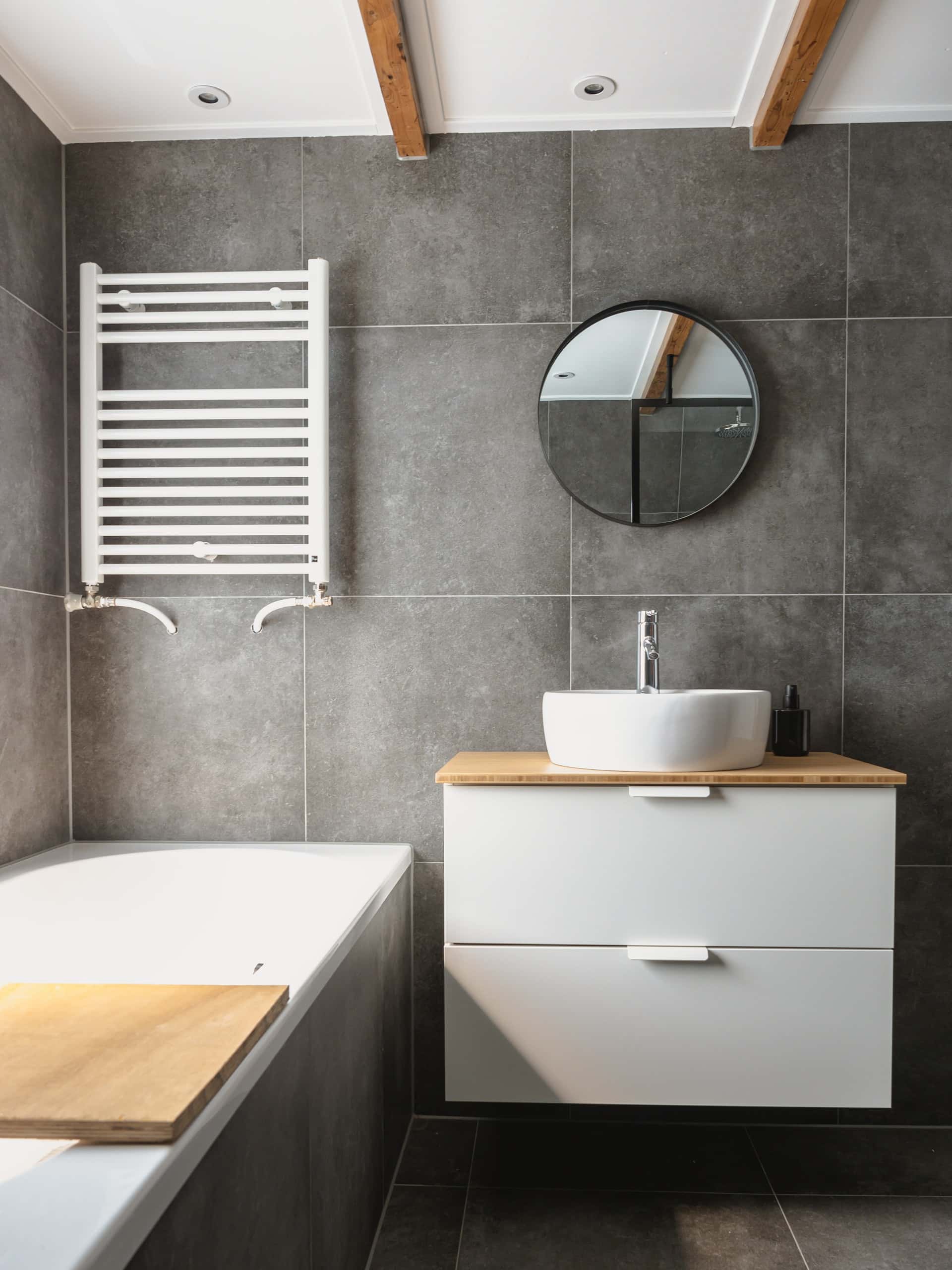 simply circular wash basin mirror designs