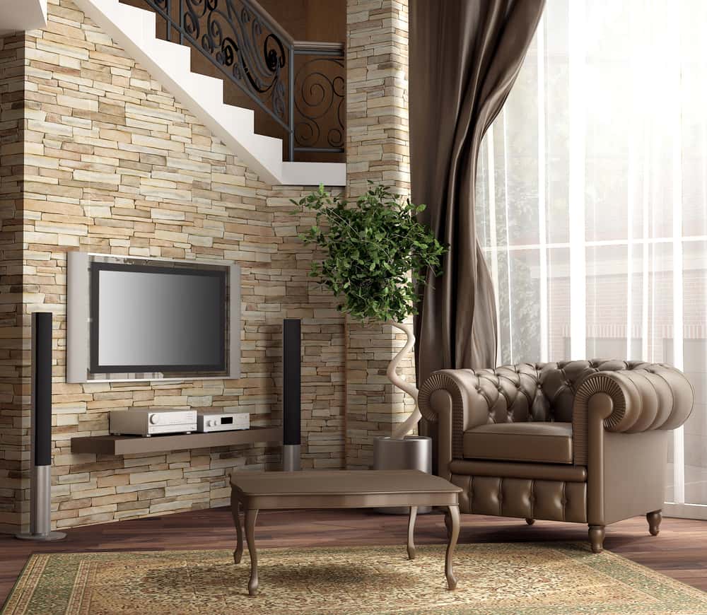 stone drawing room wall tiles
