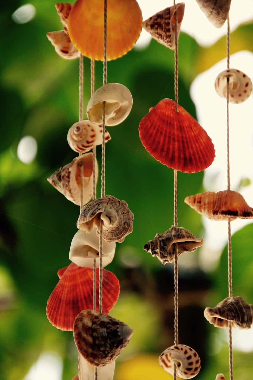 wind chimes with symbols