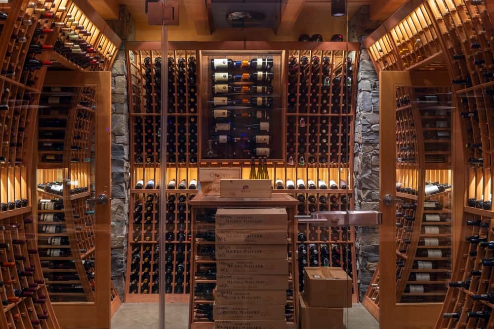geometric wine cellar design