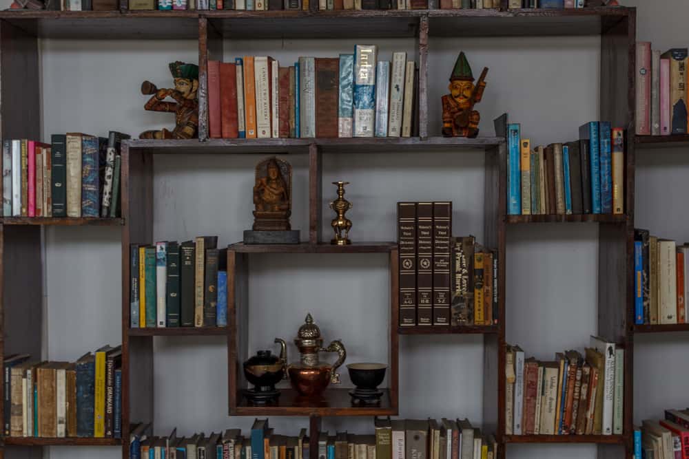 indian-style home library