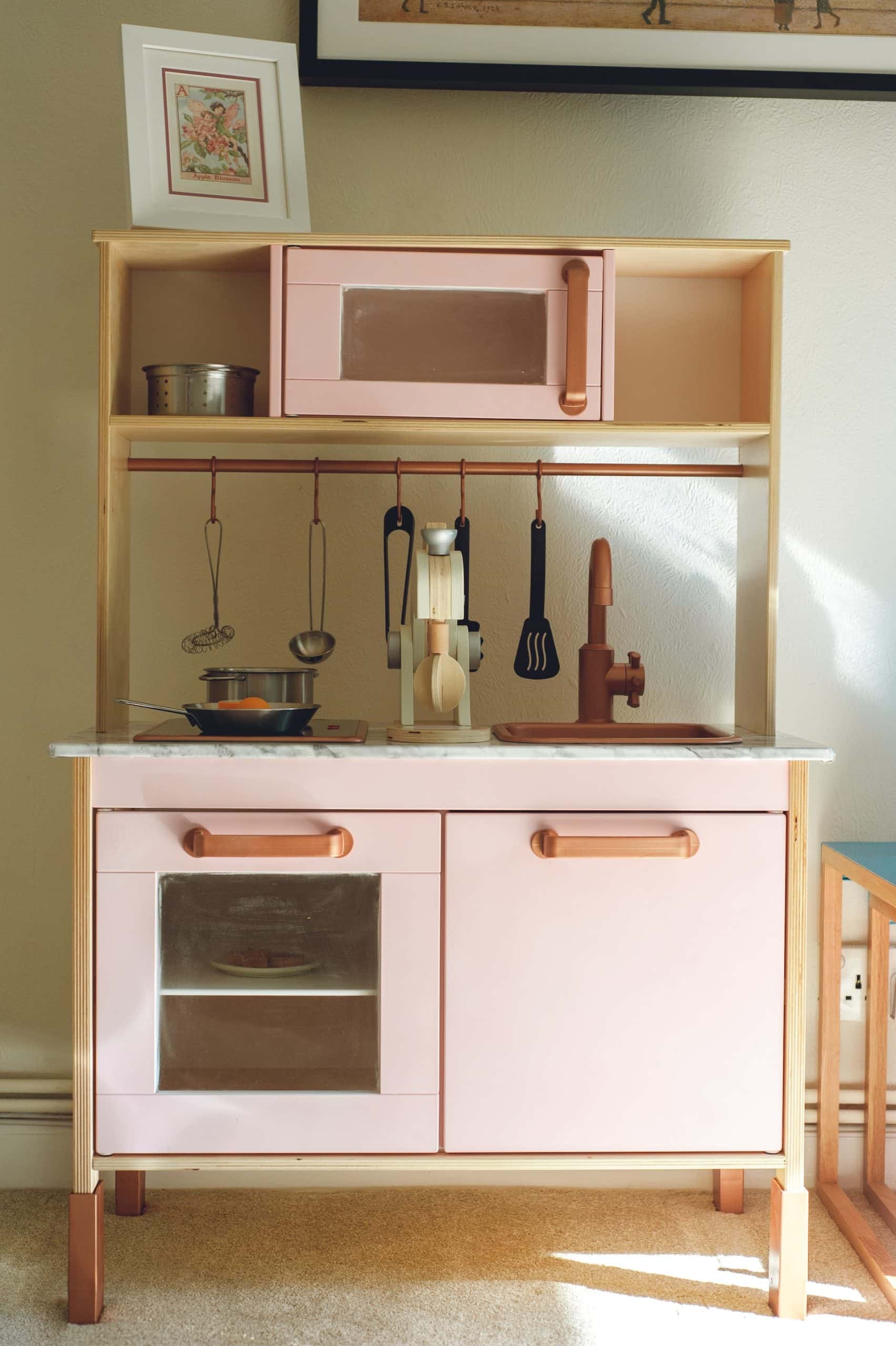 modern pink kitchen design