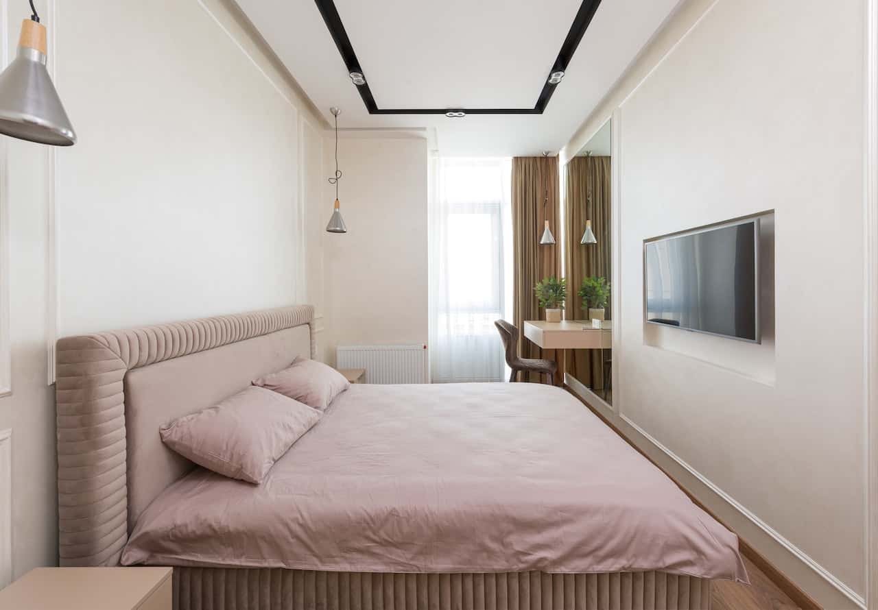 panelled bedroom ceiling design