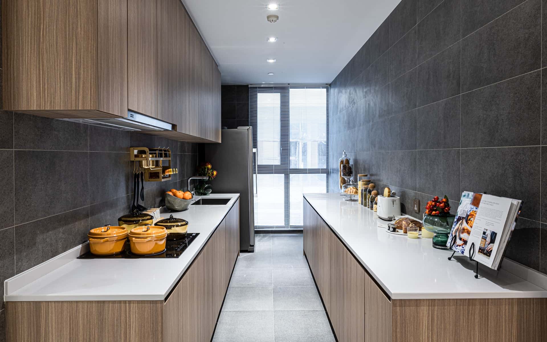 parallel style sleek kitchen design