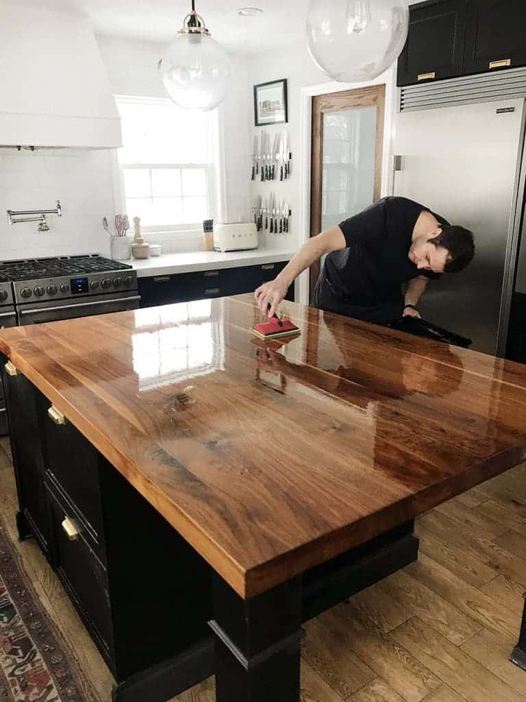 sealed wood countertop