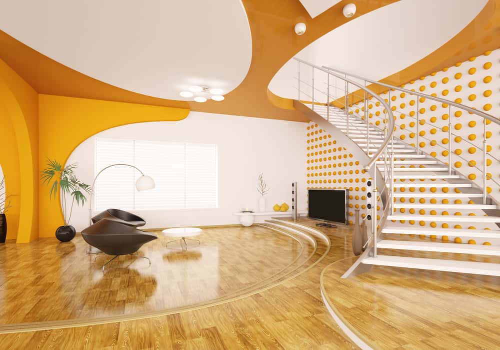 abstract round ceilings for modern decor