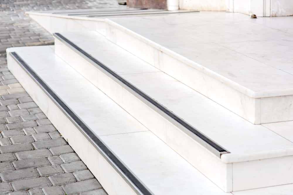 sculpted marble ramp