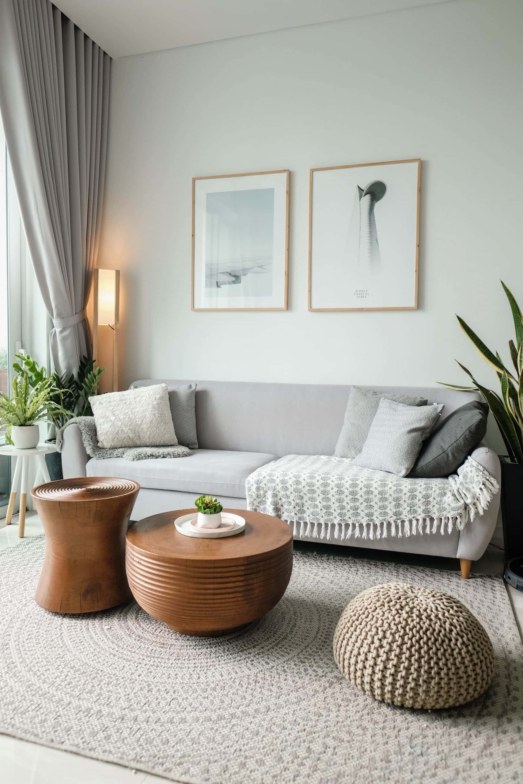 boho-scandinavian curtains for living room