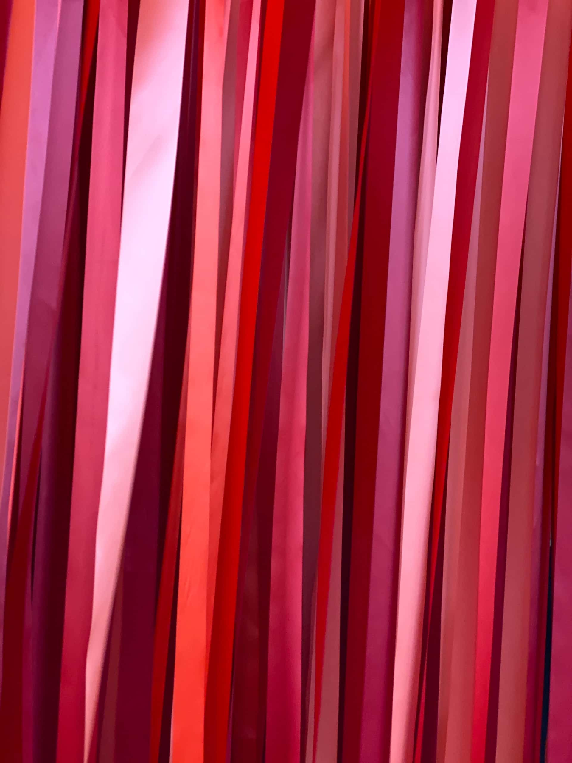 colourful striped double-curtain design