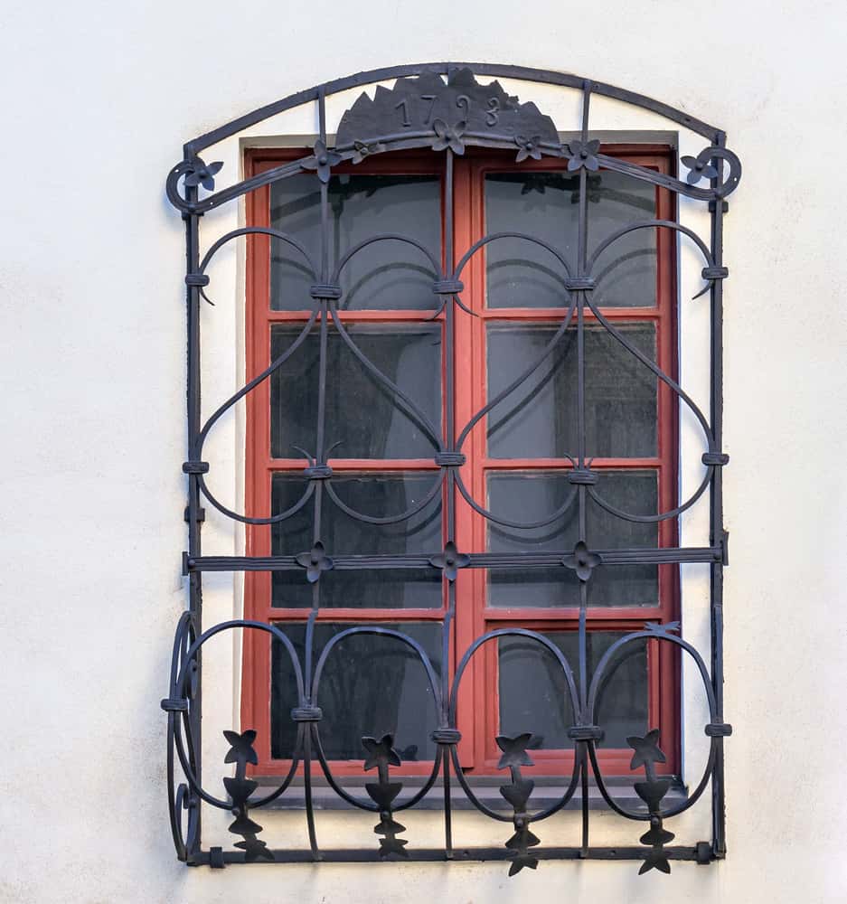 window grill design with geometric patterns