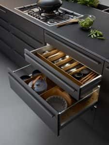 Open Drawers Cutlery Set for Modular Kitchen