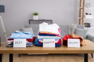 Declutter Clothes Wardrobe Keep Donate Fashion