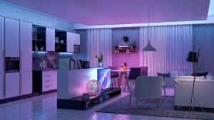 modern livingroom colored led light