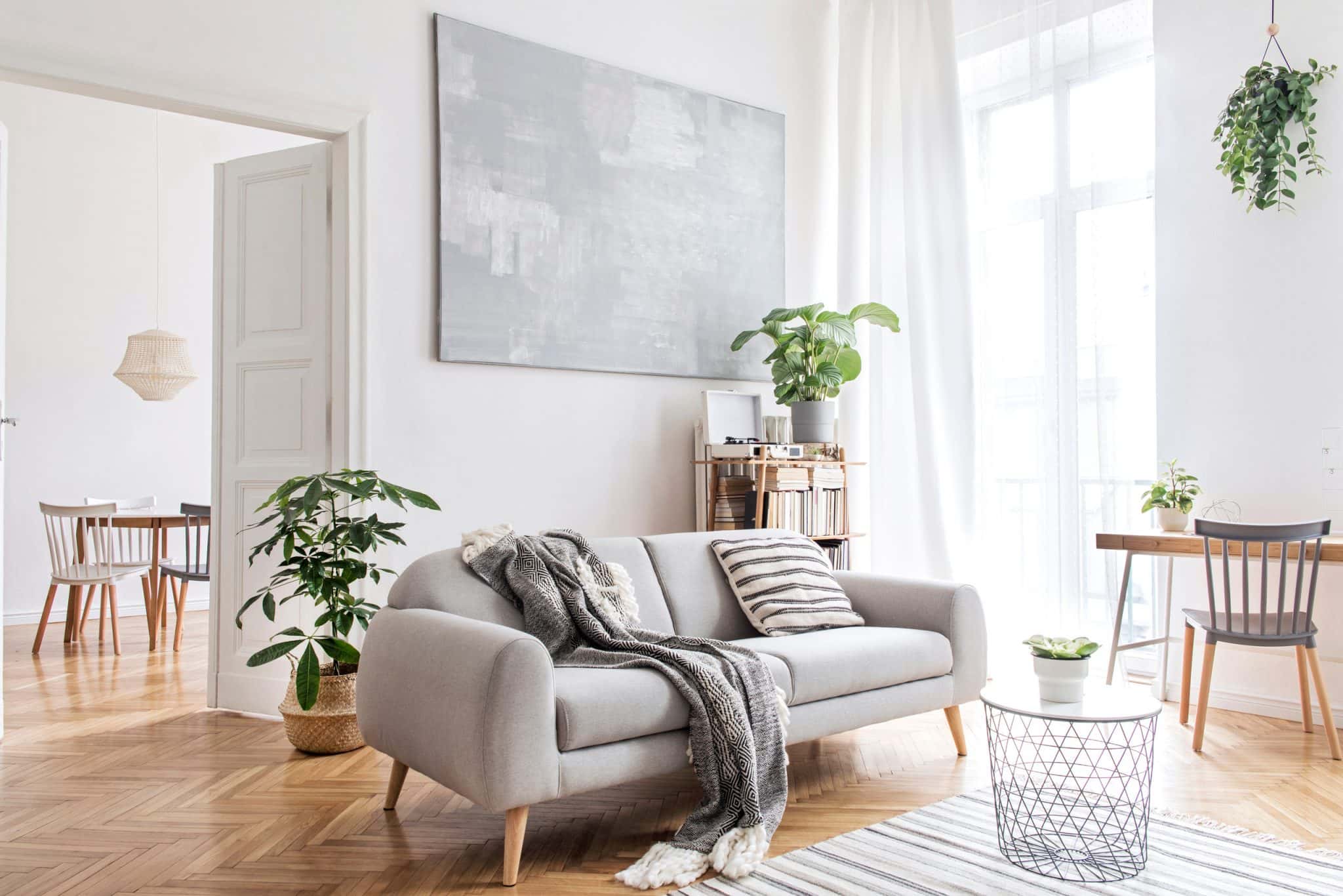 Stylish scandinavian living room design furniture