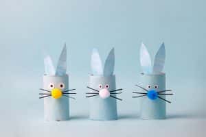 Paper bunny rabbit easter