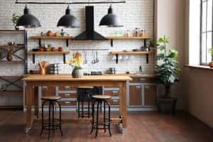 Beautiful kitchen interior new stylish furniture