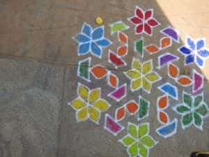 Colourful rangoli art