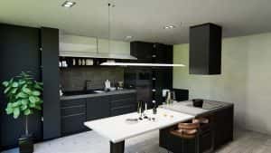 kitchen set modern design interior