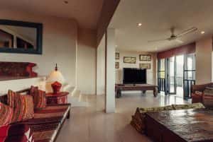 Tropical luxury villa interior living room