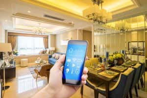 Smart phone home modern dinning room